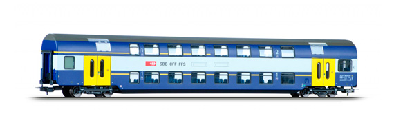 Tillig H0 73805 H0 Doppelstockwagen Der SBB 2. Klasse